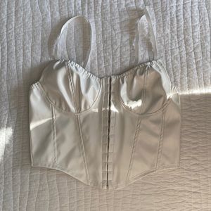 White bustier corset